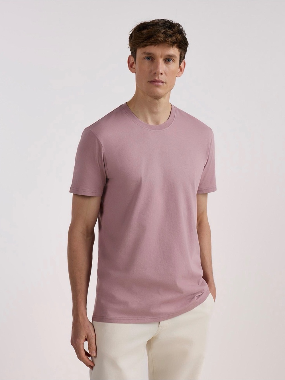 NWT COOFANDY Men’s Crew Neck T-Shirt Pink Short Sleeve Performance Tee L